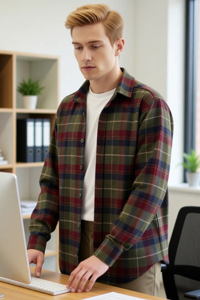 PayBuy Men's Regular Fit Long Sleeve Checkered Flannel Shirt Is a Comfortable and Stylish Choice for Winter Days