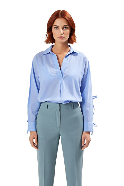 PayBuy Cămașă de plajă pentru femei, cu mânecă lungă, cu bumbac 100% legături, supradimensionat croială Stil de vară Confortabil