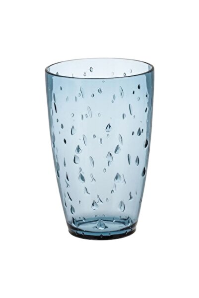 OEM Transparent Blue Plastic Cup with Pattern for Water 435 ml