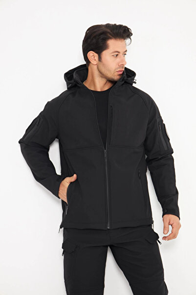 İSSİ Taktikal Shoftshell Siyah Mont