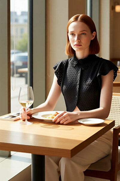 PayBuy Women's Short Brode Shirt Casual Elegance Summer Season Combinations Ideal Choice Functional Comfortable