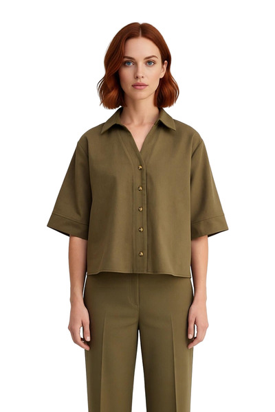 PayBuy Modern Touch to Women's Wardrobe Boxy Cut Cotton Shirt Casual Styles Functional Sports