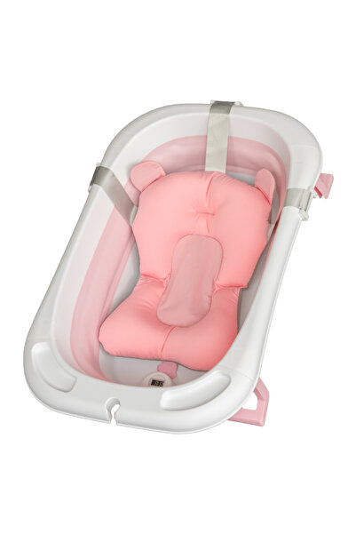 Bebelul Foldable Baby Bathtub with Pillow and Digital Thermometer – Girl