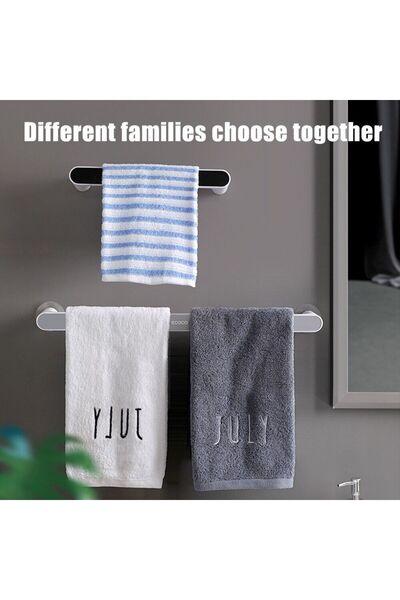 OEM Suport pentru Prosoape, Montaj prin Lipire, Autoadeziv, Alb/Albastru Inchis, 46.5 cm