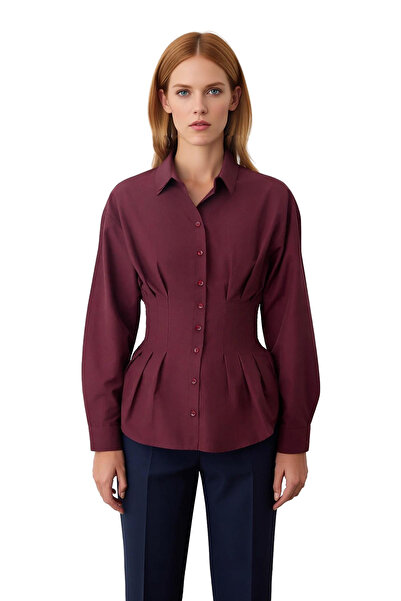 PayBuy Women's Fitted Solid Color Long Sleeve Shirt Complements Your Stylish Look Aesthetic in Every Setting