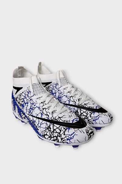 Liger Sock High-Top Football Boots White - Purple