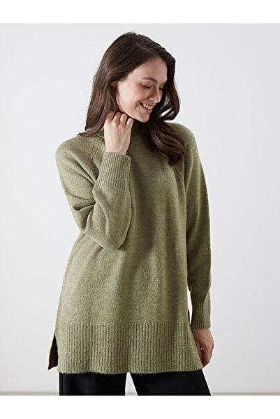 LC Waikiki Stand Collar Oversize Women's Knitwear Tunic