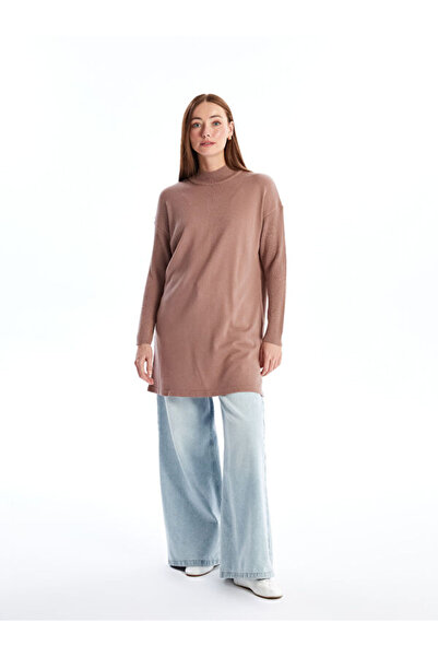 LC Waikiki Half Turtleneck Plain Long Sleeve Women's Knitwear Tunic