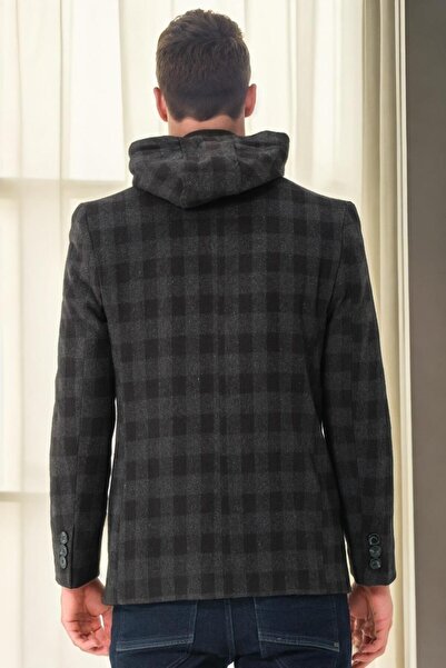 Dewberry K9532 Men's Coat-Plaid-Black