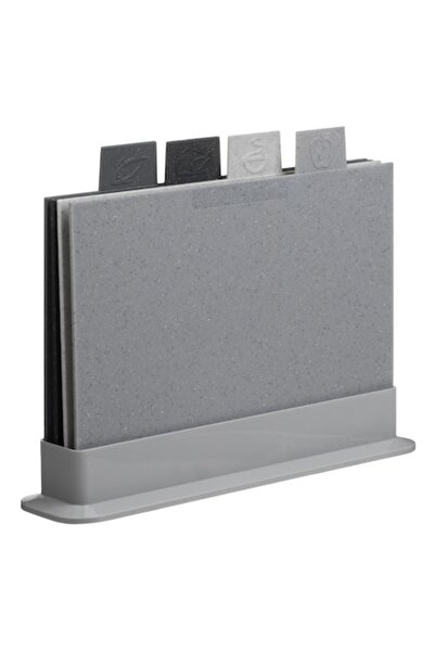 OEM Set of 4 cutting boards with food images on base 29x22.5 cm