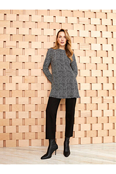 LC Waikiki Crew Neck Patterned Long Sleeve Women's Tunic