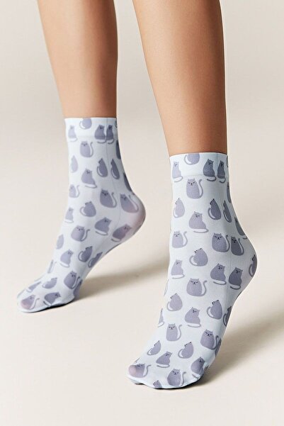 Conte Elegant Funny socks with «Сats» print, Conte Fantasy 768 - Print, 36-39...