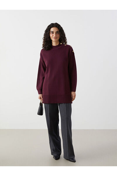 LC Waikiki Stand Collar Women's Knitwear Tunic