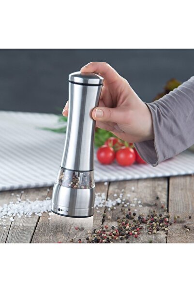 OEM Stainless steel grinder with ceramic blade for salt and pepper 6.5x21cm