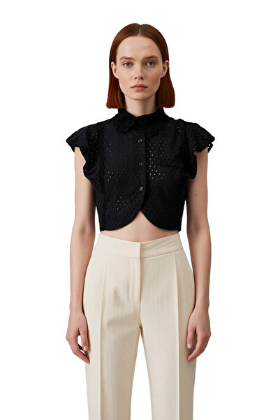 PayBuy Women's Short Brode Shirt Casual Elegance Summer Season Combinations Ideal Choice Functional Comfortable