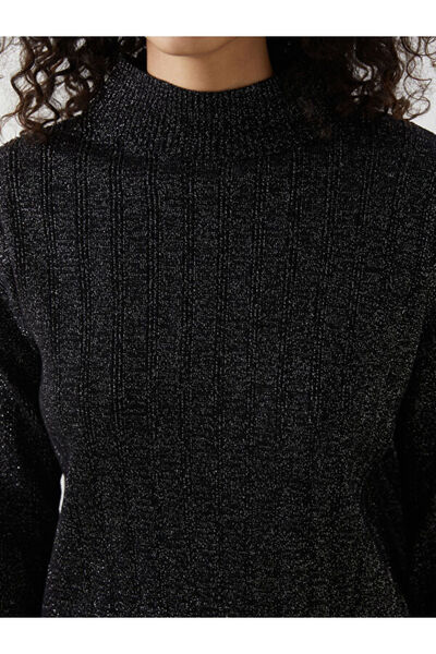 LC Waikiki Half Turtleneck Shiny Looking Women's Knitwear Tunic