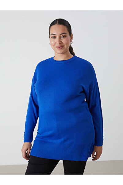 LC Waikiki Crew Neck Plain Long Sleeve Women's Knitwear Tunic