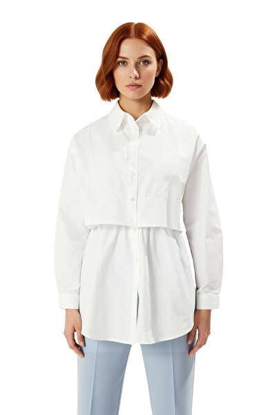 PayBuy Women's Long Sleeve Regular Fit Fold Detail Plain Woven Shirt Casual Elegance Women's Clothing Stylish