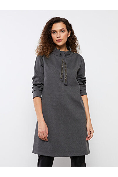 LC Waikiki Monk Collar Straight Long Sleeve Women's Tunic