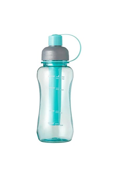OEM Turquoise Transparent Plastic Sport Water Bottle with Ice Pack and Cap 600ml