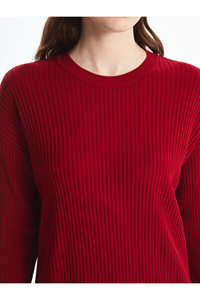 LC Waikiki Crew Neck Plain Long Sleeve Women's Knitwear Tunic