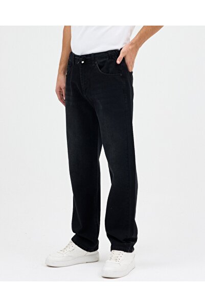 Osyday Men's Baggy Fit Relaxed Cut Pants Non-Lycra Fabric with Lace-Up Detail on the Waistband and Elastic Detail