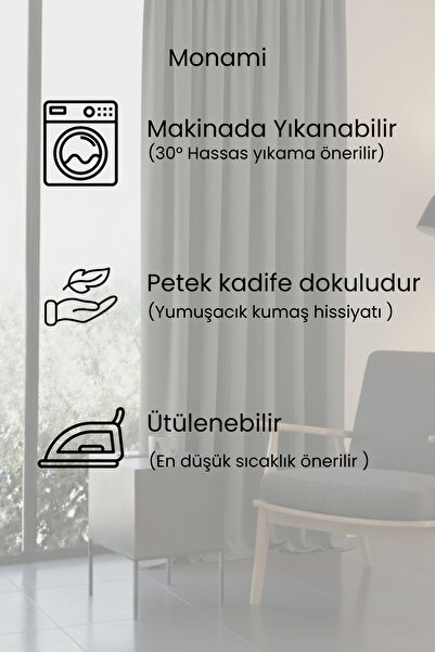 Monami Luxury First-Class Honeycomb Velvet Textured Gray Island Floor Curtain