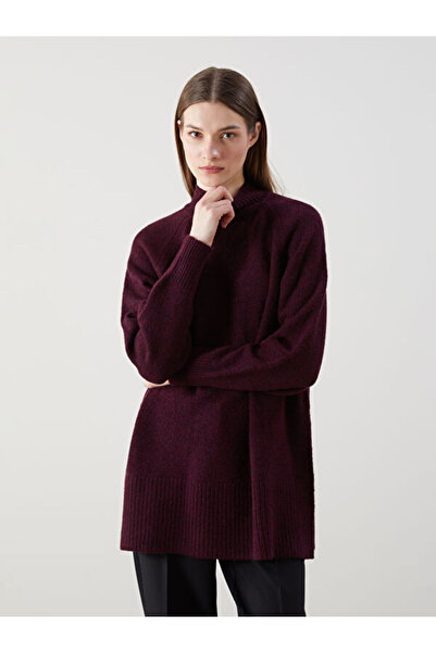 LC Waikiki Stand Collar Oversize Women's Knitwear Tunic