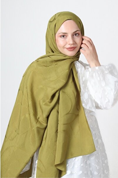 HAREM SCARF Noura Diamond Hüma Şal Yağ Yeşili