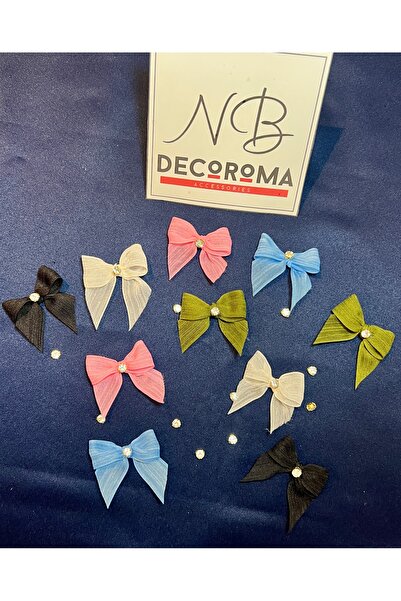Nb Decoroma Crystal Stone Premium Bow 20 Pieces | Gift Package & Baby/Engagement Decoration