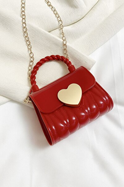 EMKSHOP Mini Cute Heart Locked Bag Shiny Candy Bag
