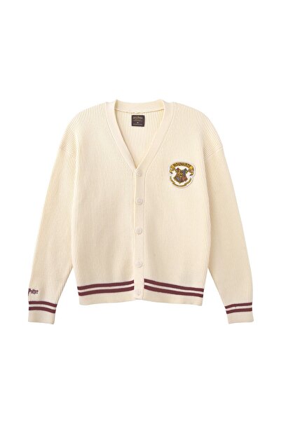 Giordano Men's Harry Potter V-Neck Button Cardigan with Textured Knit - Limited Edition Collection