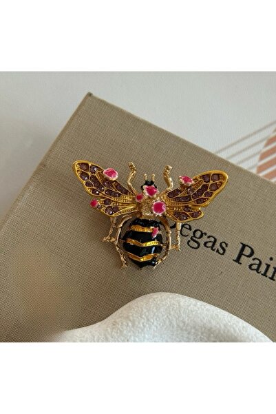 a rose jewelry Trendy Arı Broş