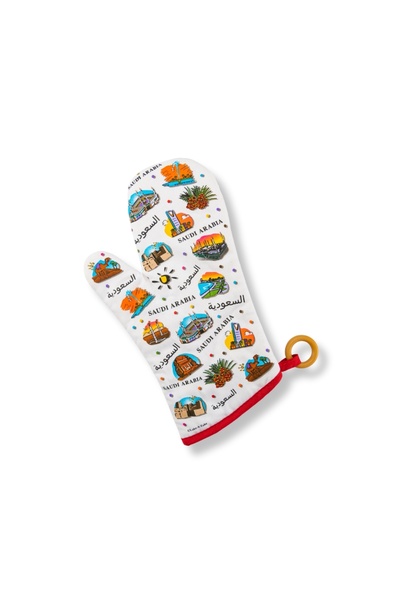 GIFTAT قفاز فرن حراري بطباعة معالم السعودية التراثية