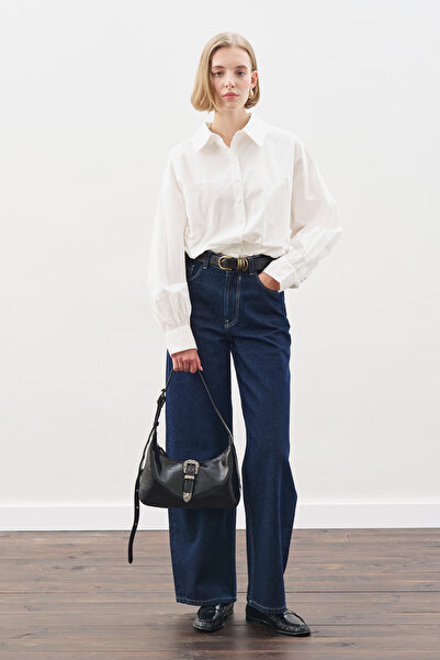 Manuka Crop Balon Form Shirt Ecru