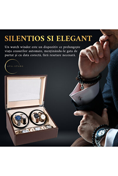 AVA-STARS Automatic watch winder box, Luxury 4+6