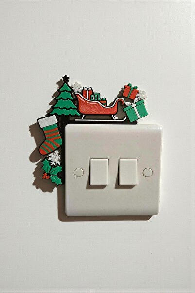 tredblock زينة مفتاح الإضاءة لرأس السنة الجديدة، زخرفة عيد الميلاد، زينة مقبس كهربائي على شكل عربة سانتا