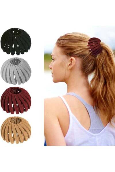 Sky Shine Bird Nest Velvet Bun Maker Clip - 4 Colors