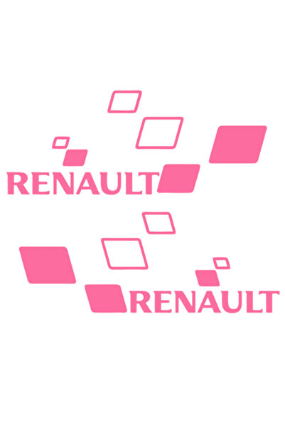 Oracal Set of 2 side stickers for Renault, pink
