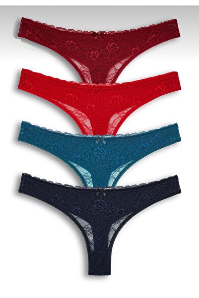 YOYYO Γυναικεία εσώρουχα στρινγκ 4 ΤΕΜΑΧΙΑ Γυναικεία εσώρουχα Εσώρουχα -Βαμβακερά,Δαντελένια,Βαμβακερά καθημερινά εσώρουχα