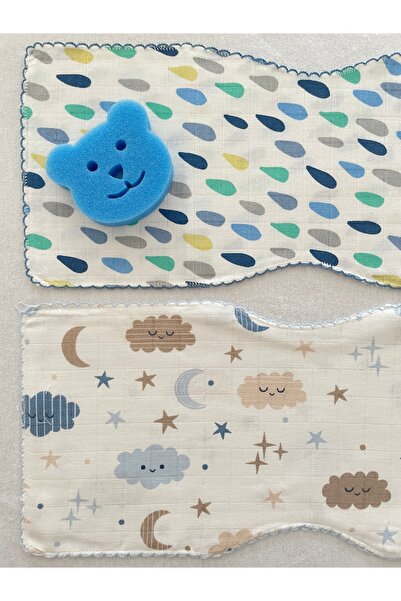 MASALBABY 2-Pack 100% Cotton Organic Colored Muslin Baby Shoulder Cover / Sho...