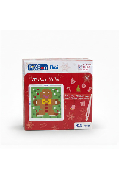 PixBon Flexi Piksel Sanat Kiti – Yılbaşı Temalı Piksel Sanatı - Mozaik - 10*10 cm - PFY1004