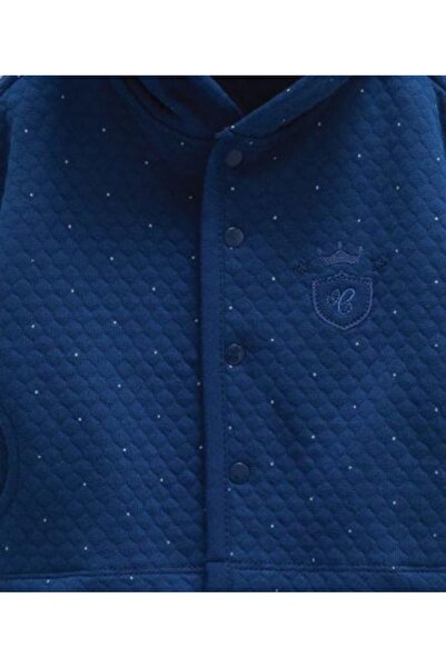 Caramell Baby Boy Quilted Cardigan 100% Cotton Hooded (1-18 Months)