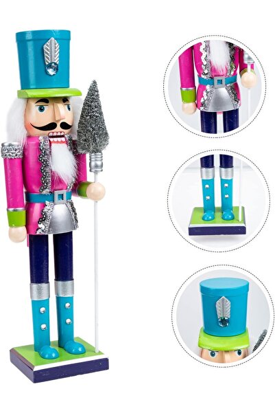 OEM Decorative Christmas Figurine, Nutcracker, Nutcrakers, Wood Material, Height 38 Cm