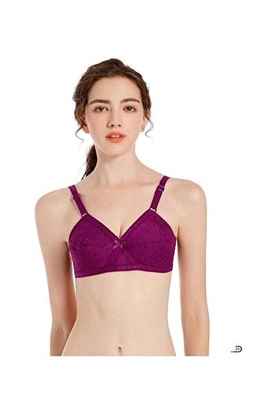 Sky Shine Dhabeena Lace Underwire Bra Size 40B Shape with Comfort Burgundy Color
