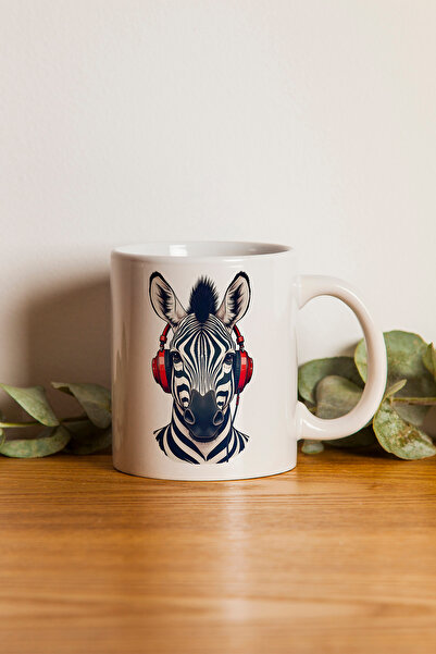 Ormira Konsept كوب زيبرا مطبوع مع سماعات