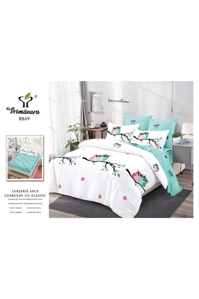 FIONNA.RO Lenjerie De Pat Finet Cu Elastic - Bufnite