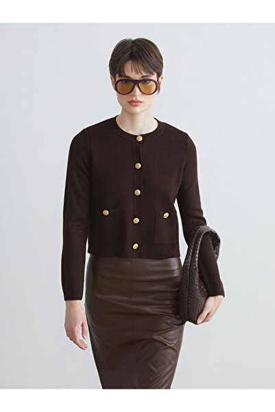 LC Waikiki Crew Neck Women's Knitwear Cardigan