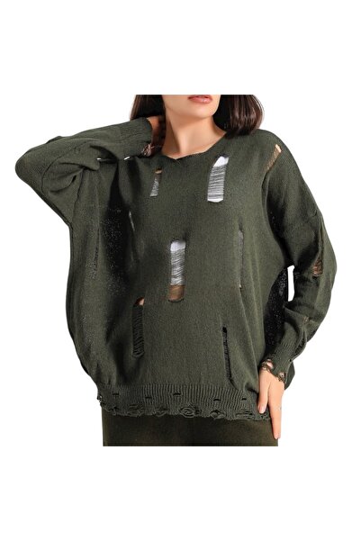 PHUTİ COLLECTION Πουλόβερ με σχισμένο λεπτομέρεια