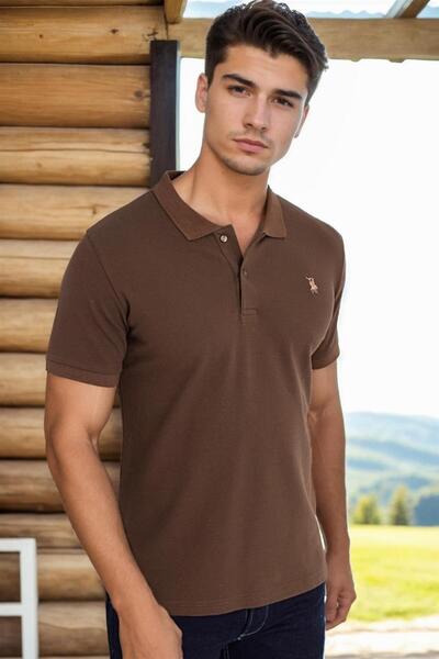 Dewberry Erkek Polo Yaka T-Shirt Pamuklu Basic Günlük Şık Rahat Regular Fit
